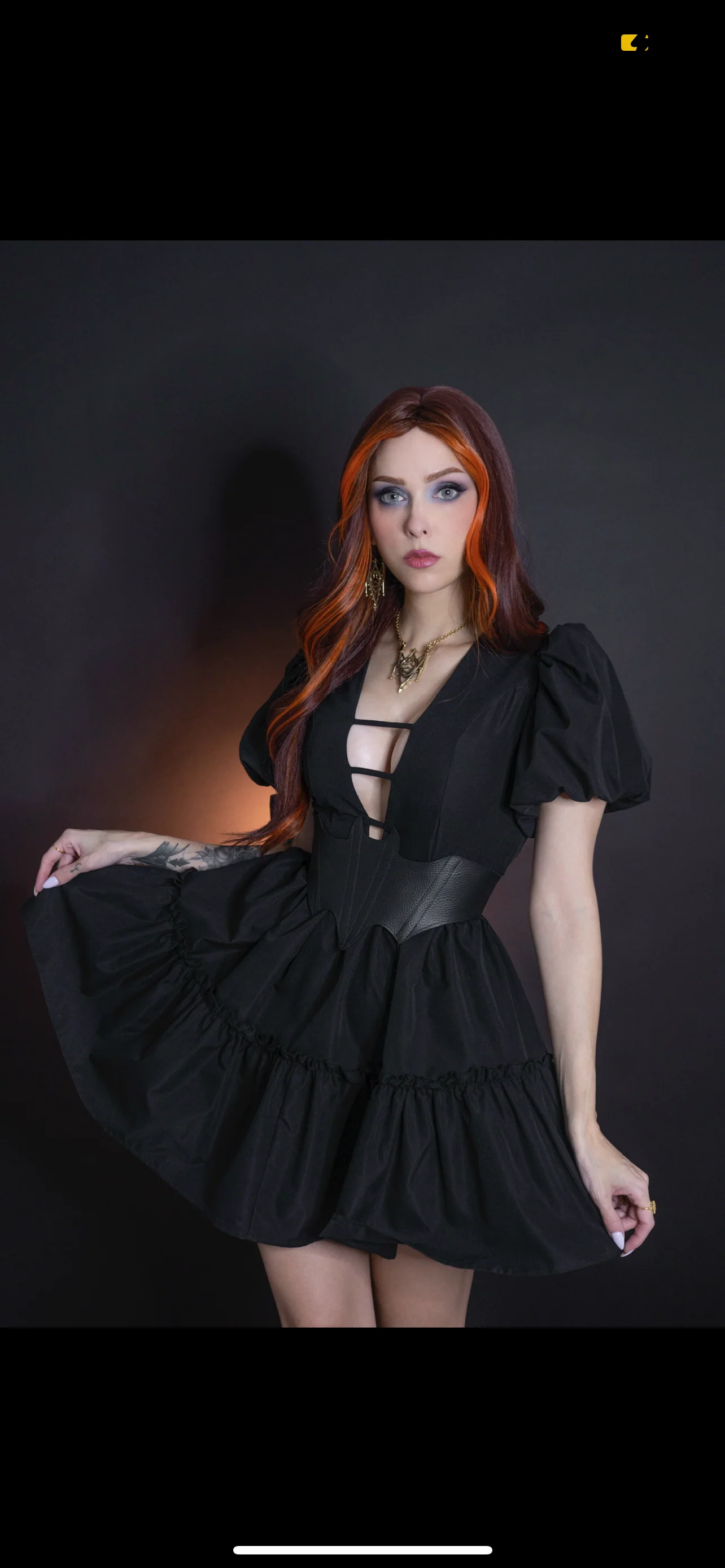 Austen - Cottage Core Bubble Party Dress with Cut Out Neckline - READY TO SHIP - Image 10