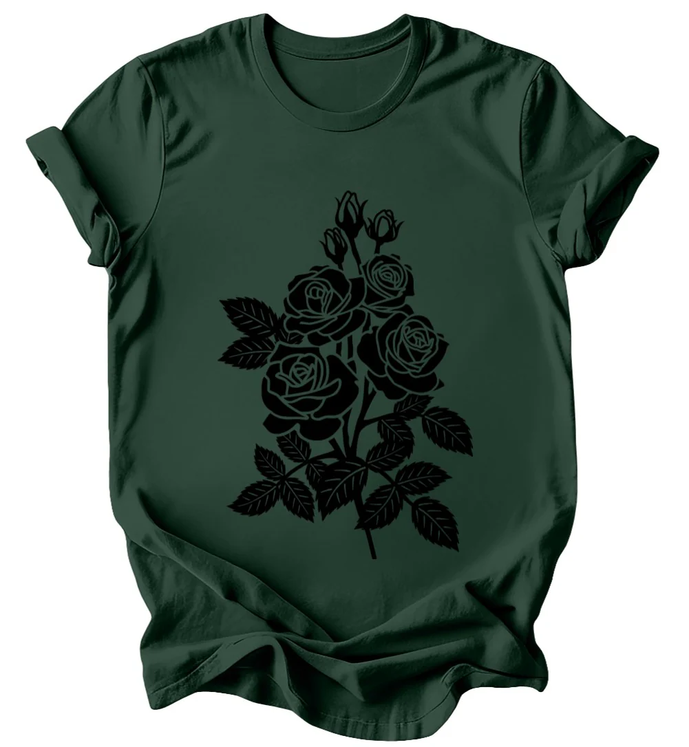 Black Roses - Burgundy or Emerald T-Shirt