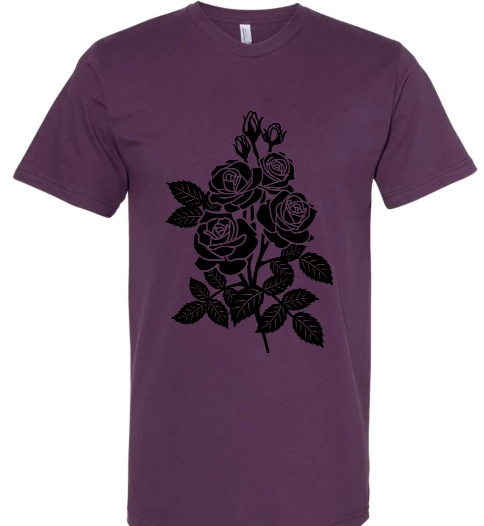 Black Roses - PLUM - T-Shirt