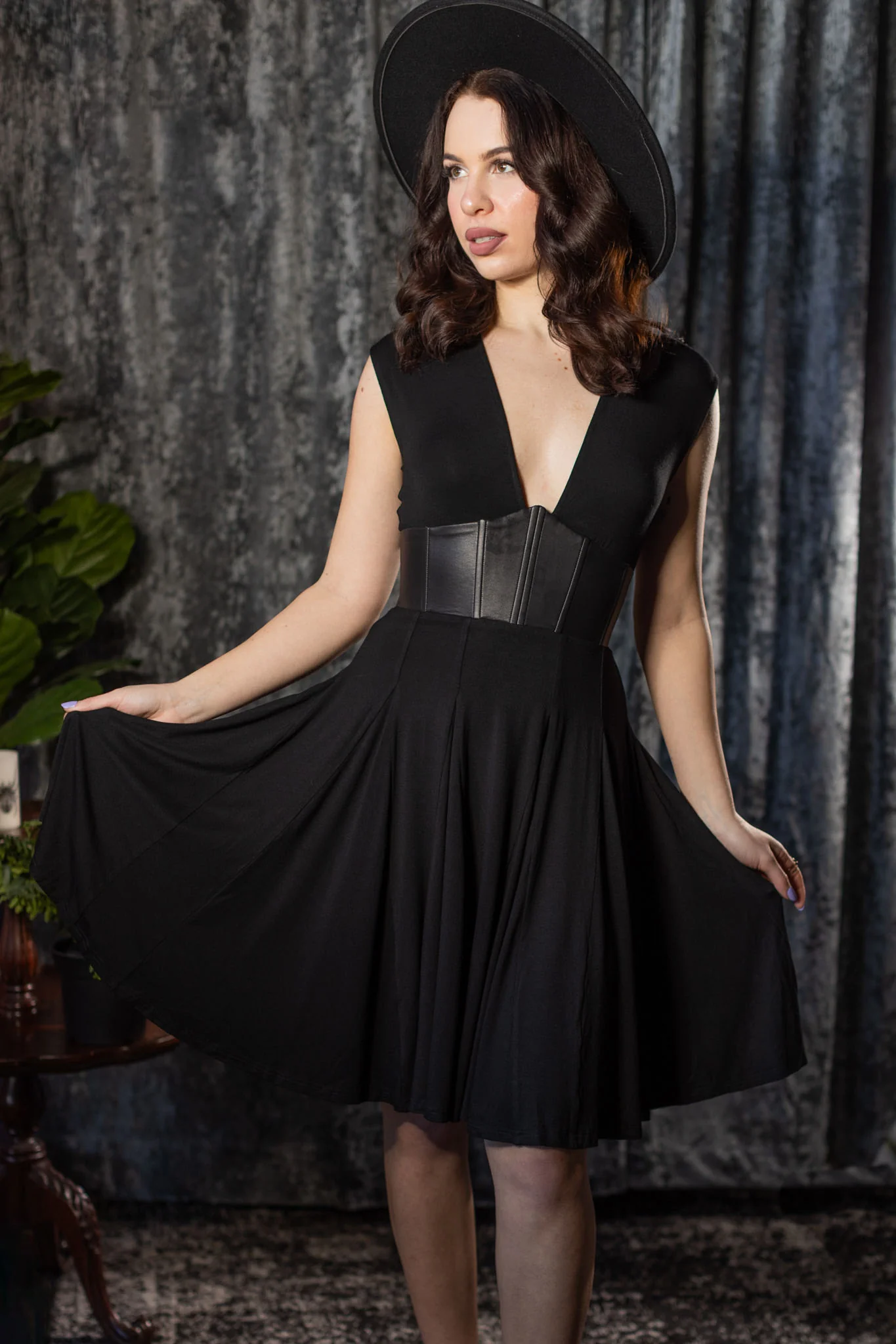 Blake - Ever Haunting Corset Waist Jersey Dress - READY TO SHIP - Image 2