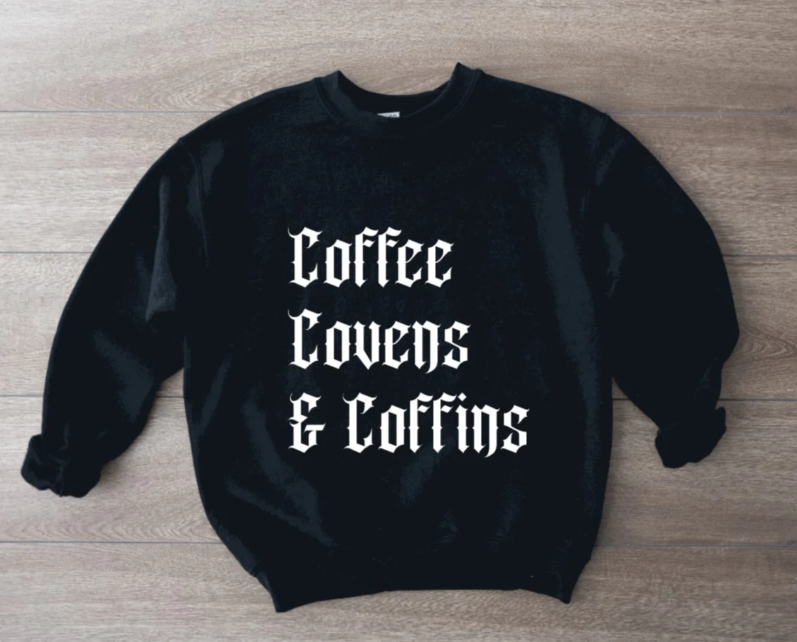 Coffee Covens and Coffins Pullover - Image 2