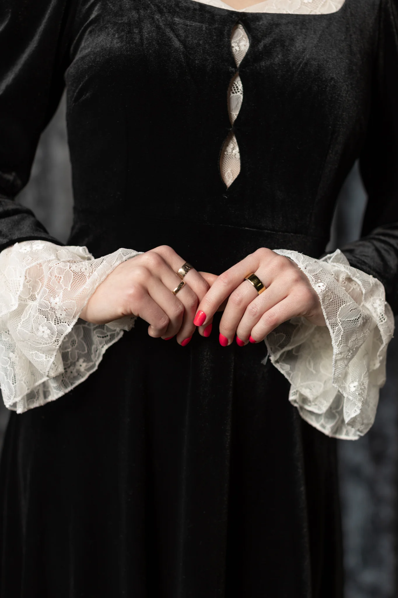 CORA - Velvet mourning midi dress - READY TO SHIP - Image 3