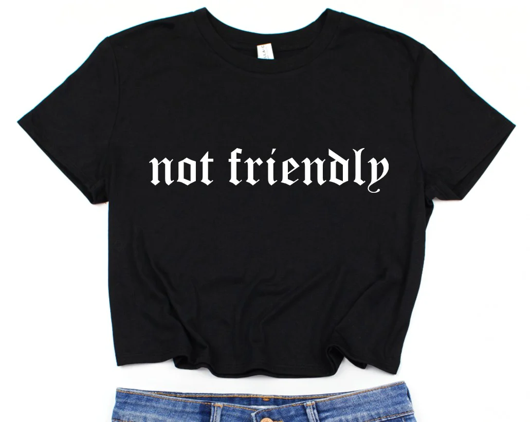 Cropped T-Shirt - not friendly