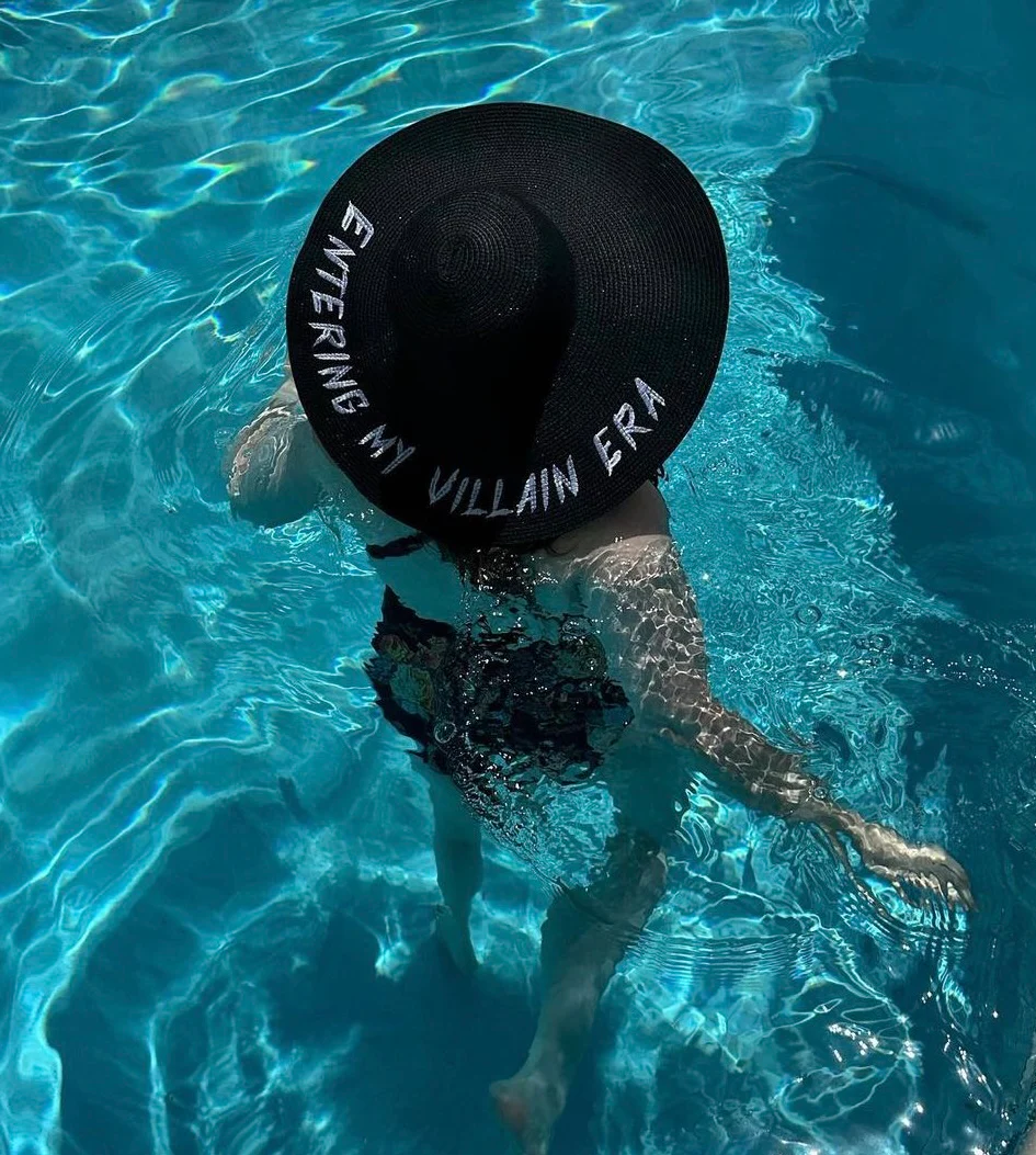 Floppy Sun Hat - XL Brim - Entering my villain era - Image 2