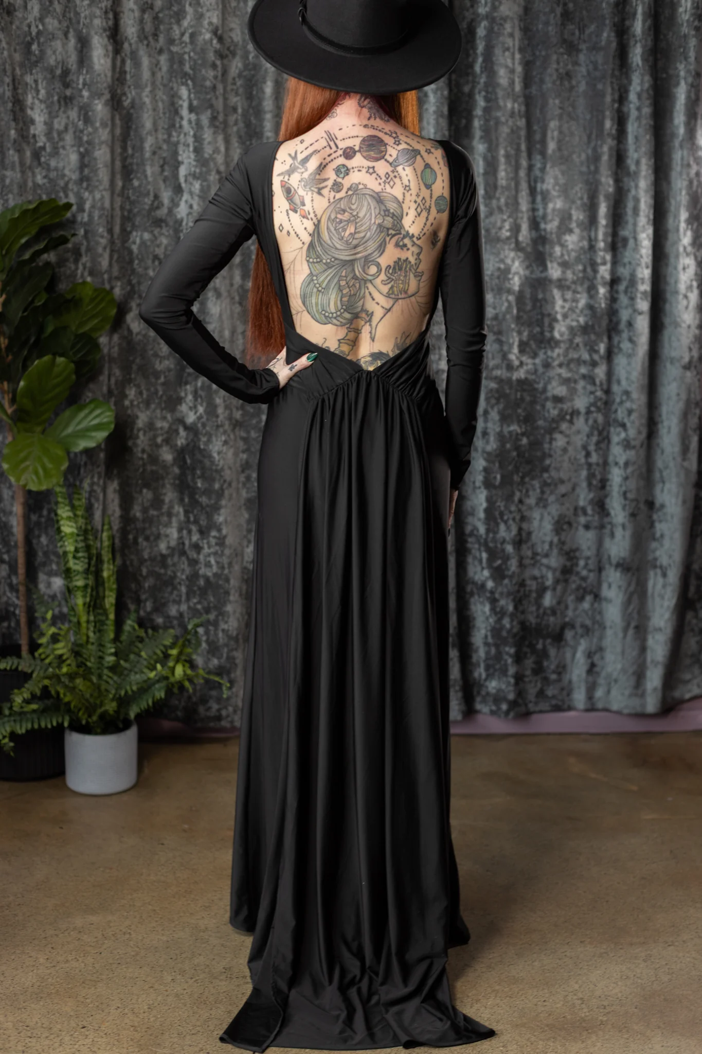 HELENA - Open back maxi dress with train - PRE-ORDER - Image 11
