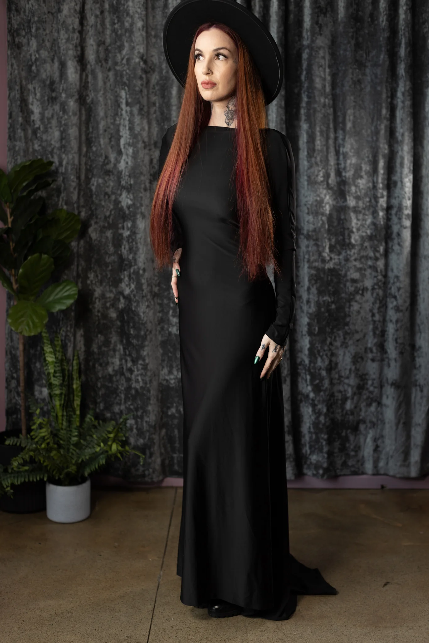 HELENA - Open back maxi dress with train - PRE-ORDER - Image 3