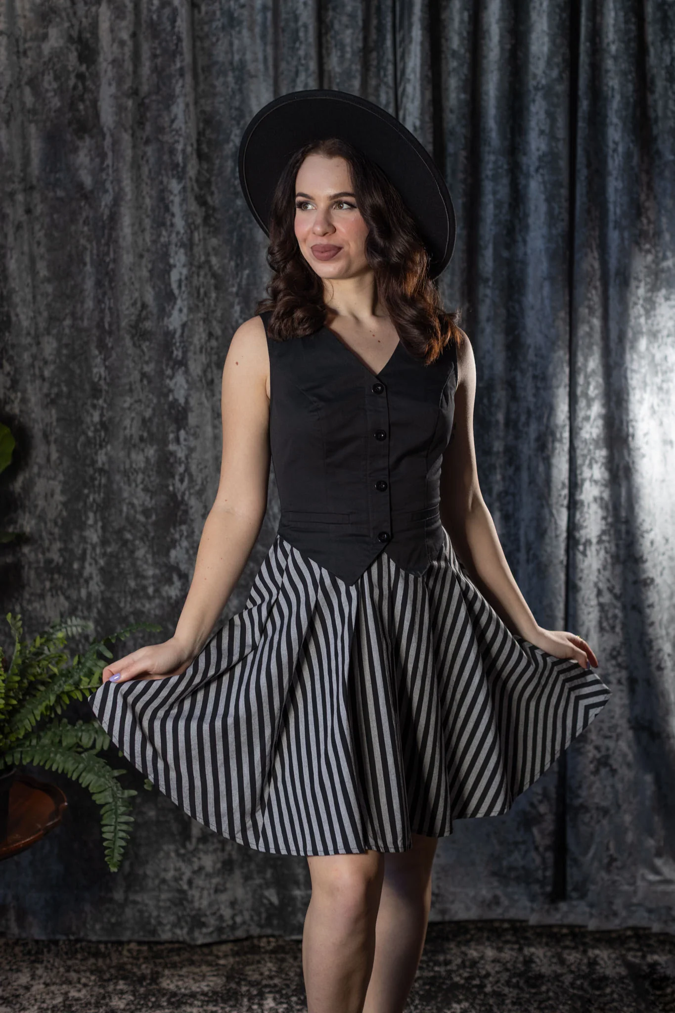 Matilda - Classic Dark Academia Dress - READY TO SHIP - Image 2