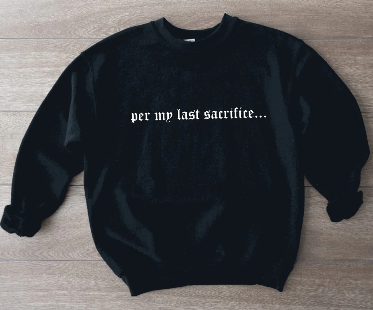 per my last sacrifice... Pullover