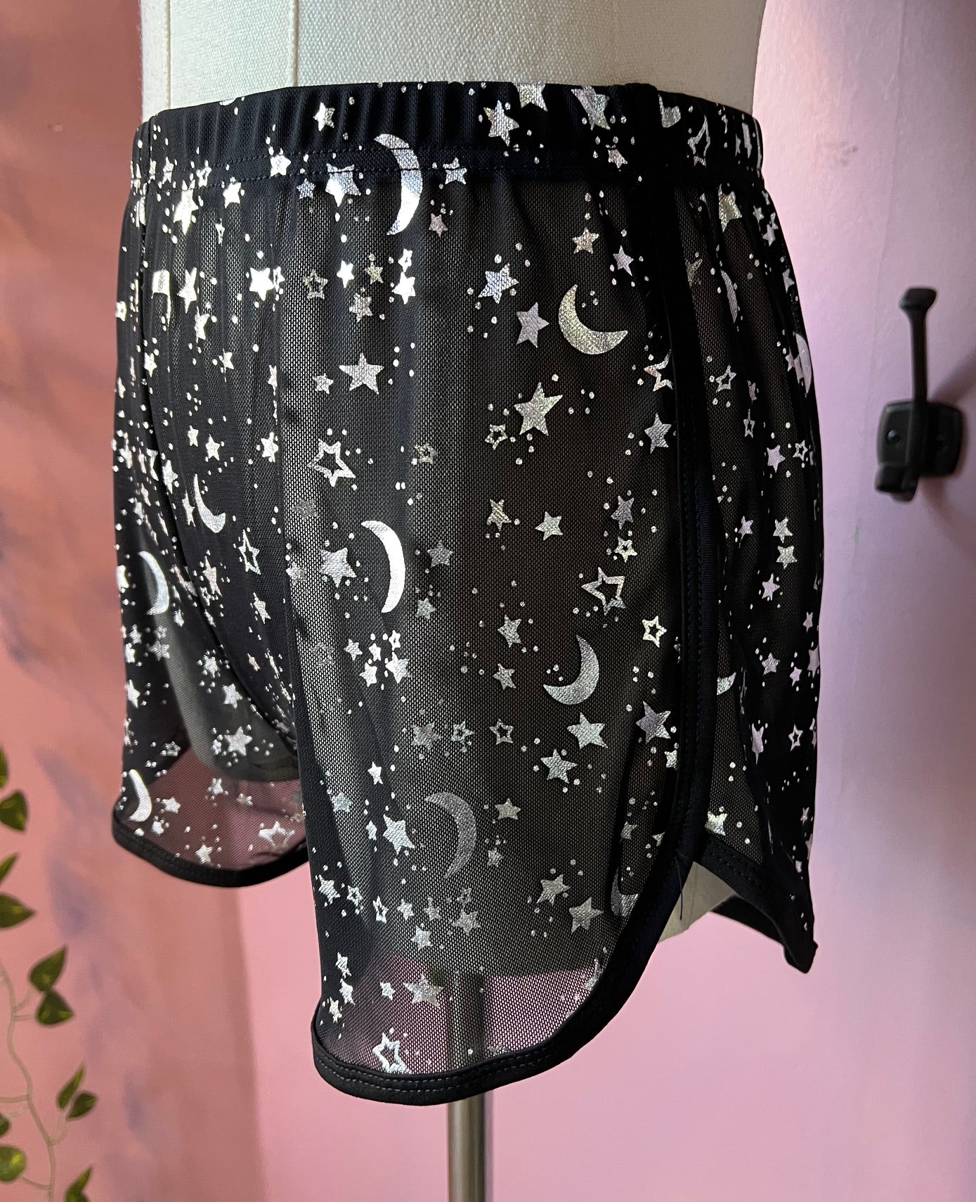 The Sinister Set - MOON & STAR - Sheer Metallic Moon & Star Bra & Shorts Set - READY TO SHIP! - Image 2