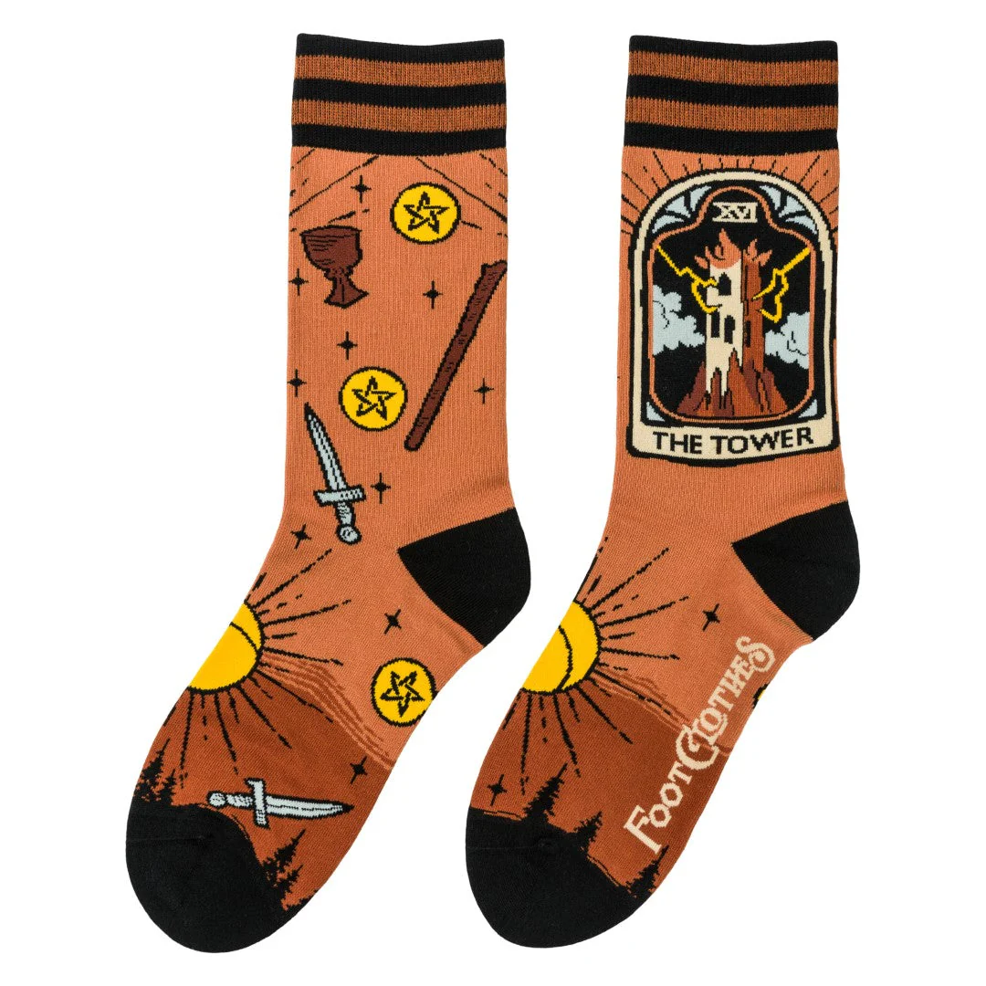 The Tower Tarot Nouveau Crew Socks - Image 3