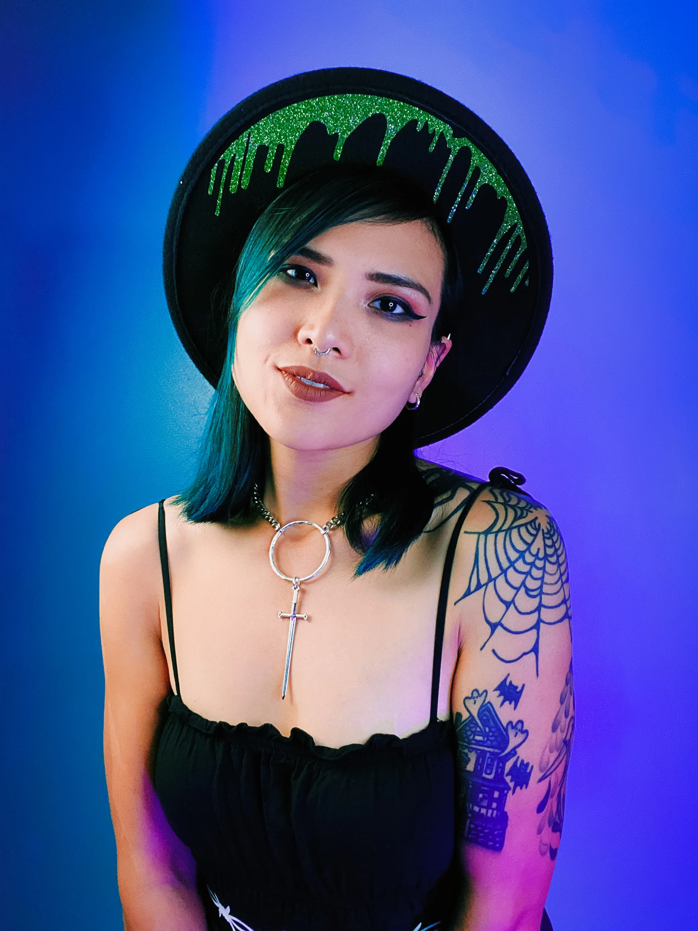 Vegan Felt Hat - Dripping Slime - Image 3