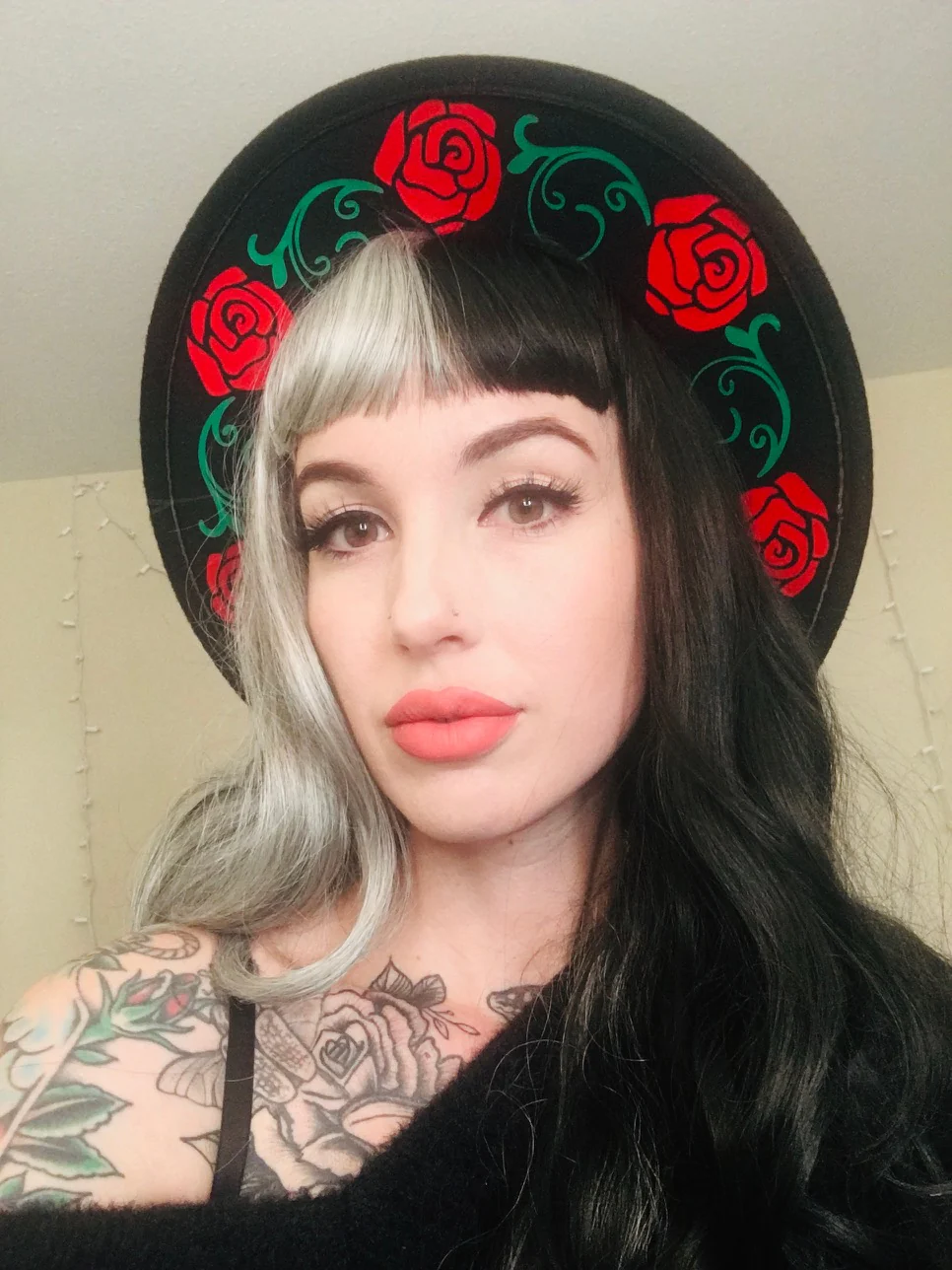 Vegan Felt Hat - Rose Crown - Image 2